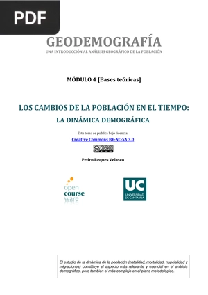 Los Cambios de la Población en el Tiempo: La Dinámica Demográfica