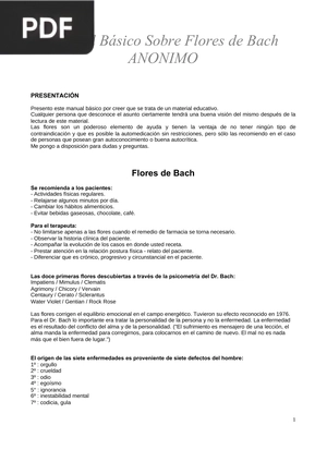 Manual Básico Sobre Flores de Bach