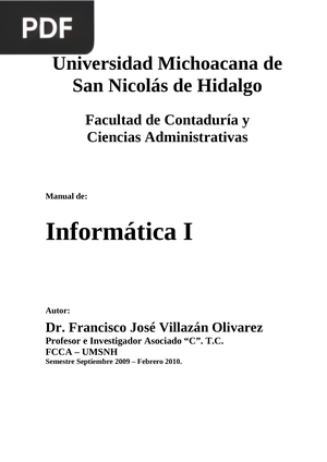 Manual de: Informática I