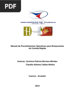 Manual de Procedimientos Operativos para Restaurantes de Comida Rápida