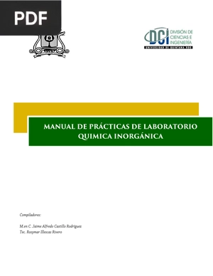 Manual de prácticas de laboratorio. Química Inorgánica