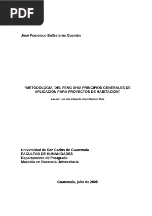 Metodología del Feng Shui principios generales de aplicación para proyectos de habitación