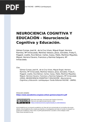 Neurociencia Cognitiva y Educación