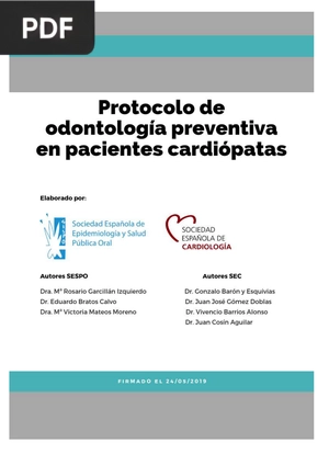 Protocolo de odontología preventiva en pacientes cardiópatas