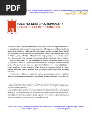 Racismo, Derechos Humanos y Combate a la Discriminación