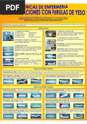 Técnicas de enfermería: inmovilizaciones con ténicas de yeso (Artículo)