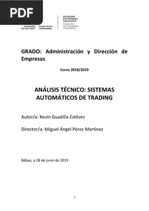 Análisis técnico: sistemas automáticos de trading