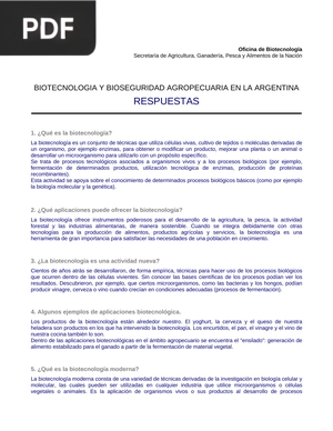 Biotecnología y bioseguridad agropecuaria en la Argentina