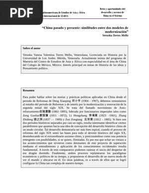 China pasado y presente: similitudes entre dos modelos de modernización