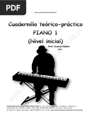 Cuadernillo teórico-práctico Piano 1 (Nivel inicial)