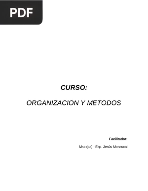 Curso: Organización y métodos