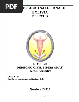 Derecho Civil I (Personas)