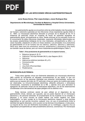 Diagnóstico de las infecciones víricas gastrointestinales (Artículo)