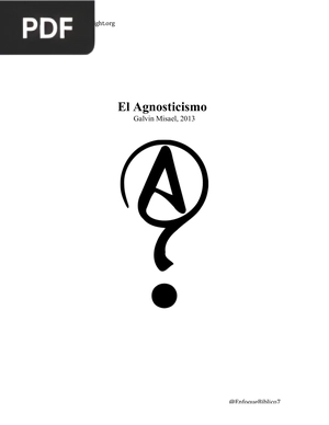 El Agnosticismo (Artículo)