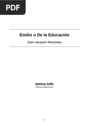 Emilio o de la educación