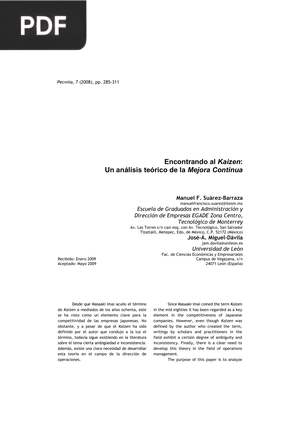 Encontrando al Kaizen: Un análisis teórico de la Mejora Continua