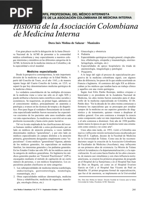 Historia de la Asociación Colombiana de Medicina Interna