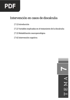 Intervención en casos de discalculia