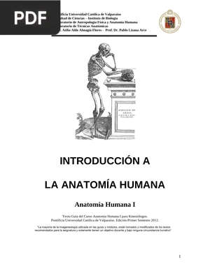 Introducción a la Anatomía Humana