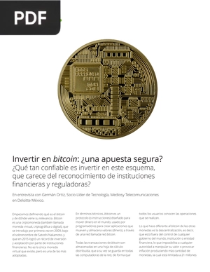 Invertir en bitcoin: ¿una apuesta segura? (Artículo)