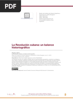 La Revolución cubana: un balance historiográfico