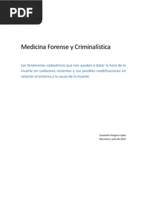 Medicina Forense y Criminalística