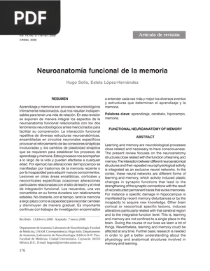 Neuroanatomía funcional de la memoria