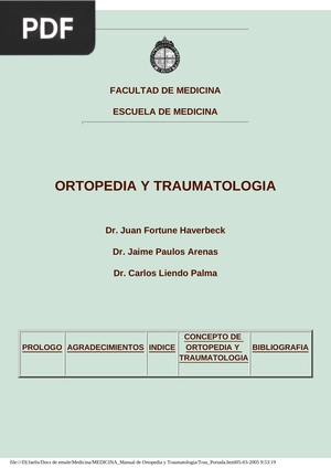 Ortopedia y traumatología