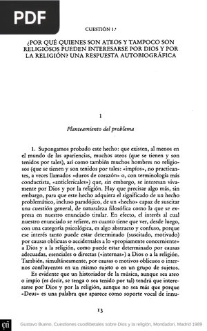 ¿Por qué quienes son ateos y tampoco son religiosos pueden interesarse por dios y por la religión? Una respuesta autobiográfica