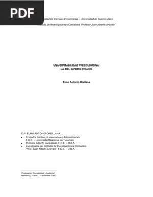 Una contabilidad precolombina: la del imperio ancaico