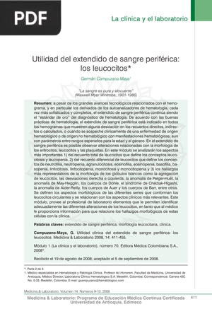 Utilidad del extendido de sangre periférica: los leucocitos