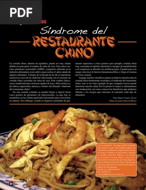 Síndrome del restaurante chino (Artículo)