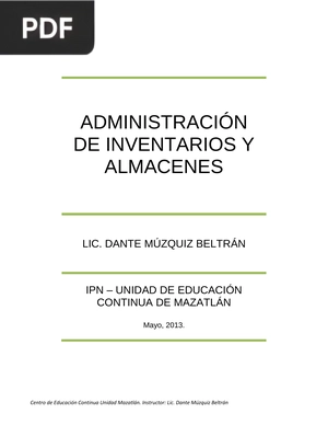 Administración de inventarios y almacenes