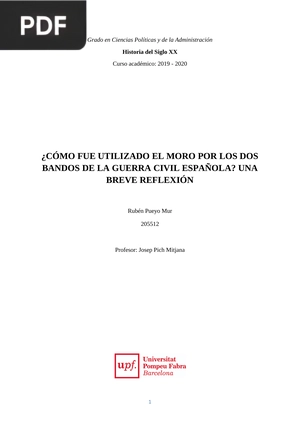 ¿Cómo fue utilizado el moro por los dos bandos de la guerra civil española? una breve reflexión (Artículo)