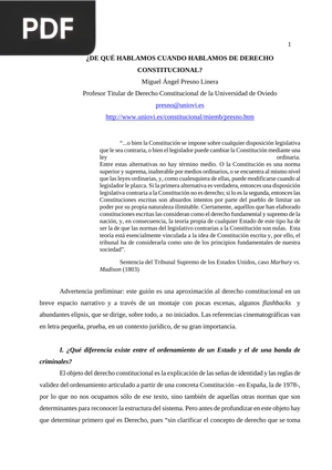 ¿De qué hablamos cuando hablamos de Derecho constitucional?