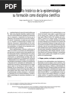 Desarrollo histórico de la epidemiología: su formación como disciplina científica