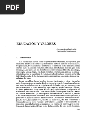 Educación y valores