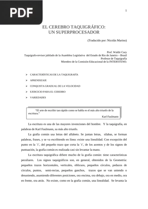 El cerebro taquigráfico: un superprocesador