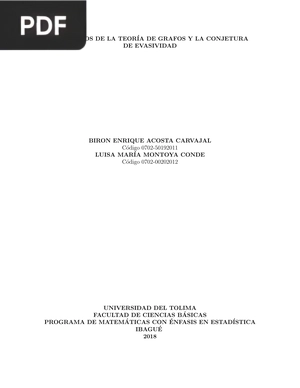 Elementos de la teoría de grafos y la conjetura de evasividad