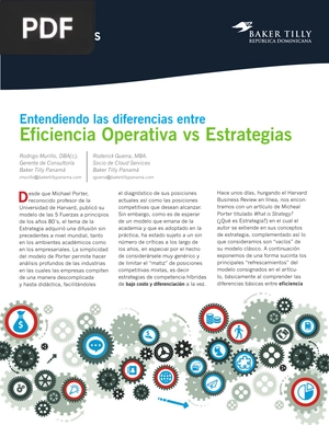 Entendiendo las diferencias entre Eficiencia Operativa vs Estrategias (Artículo)