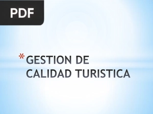 Gestion de calidad turística (Presentación)