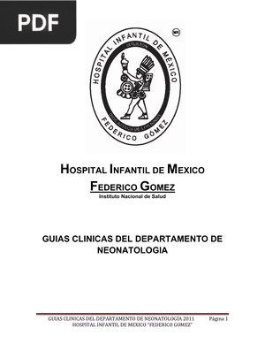 Guías clínicas del departamento de neonatología