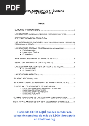 Historia, Conceptos y Técnicas de la Escultura