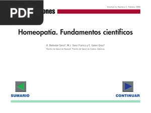 Homeopatía. Fundamentos científicos (Artículo)