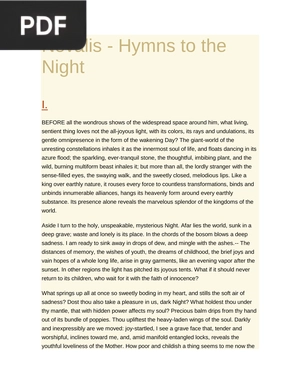 Hymns to the Night (Inglés)