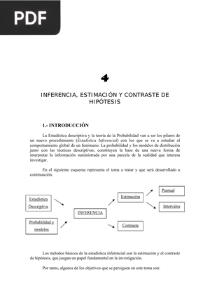 Inferencia, estimación y contraste de hipótesis