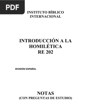 Introducción a la homilética