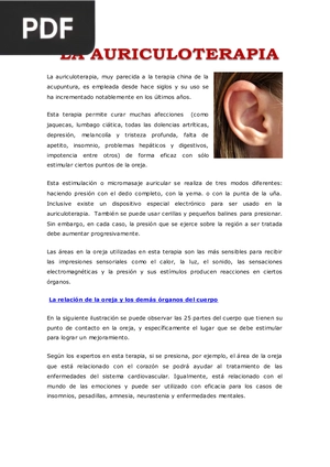 La Auriculoterapia (Artículo)