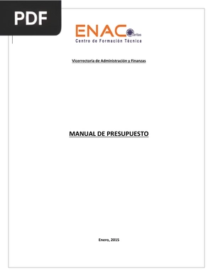 Manual de presupuesto