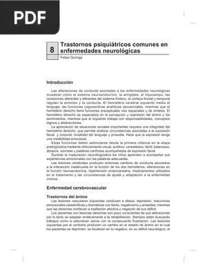 Trastornos psiquiátricos comunes en enfermedades neurológicas